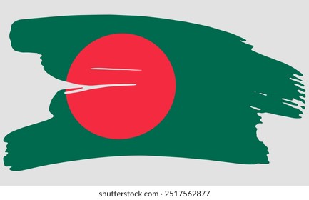 Bangladesh flag brush paint texture. Grunge Bangladesh flag. Bangladesh emblem brush concept
