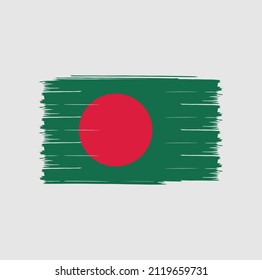 Bangladesh flag with brush stroke background
