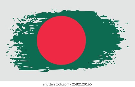 Bangladesh flag brush stroke. banner vector illustration. Vector illustration