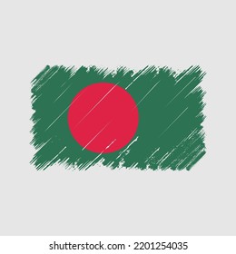 Bangladesh Flag Brush Strokes. National Flag