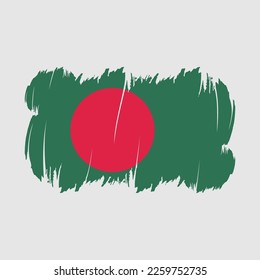 Bangladesh Flag Brush Strokes Vector