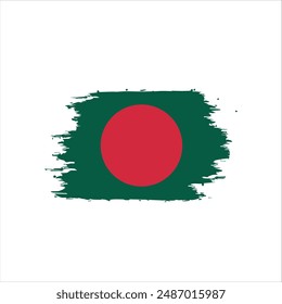 Bangladesh Flag Brush Vector Art, Icons, and Flag Design