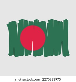 Bangladesh Flag Brush Vector Illustration