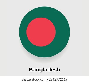 Bangladesh flag bubble circle round shape icon vector illustration