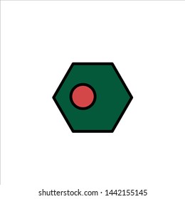 Bangladesh Flag Business Logo Template. Flat Color