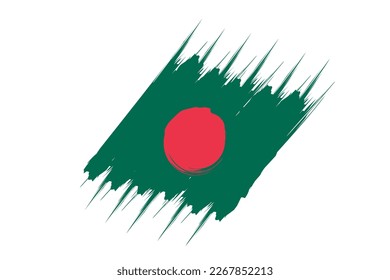Bangladesh flag design illustration, icon flag design with elegant concept