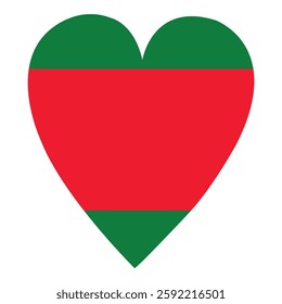 Bangladesh Flag in Heart Shape