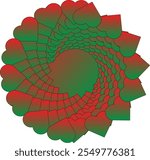 Bangladesh flag in heart shape, symbol of love, Vector illustration.Middle side big size big love other side round love shape with bangladesh flag color .Green and red.