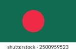 Bangladesh flag icon vector design and illustration , National flag of Bangladesh , red and green color of flag , digital illustration