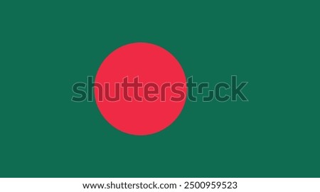 Bangladesh flag icon vector design and illustration , National flag of Bangladesh , red and green color of flag , digital illustration