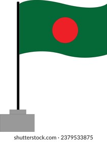 Bangladesh flag isolated on white