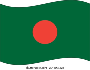  Bangladesh flag isolated vector in official colors and Proportion Correctly