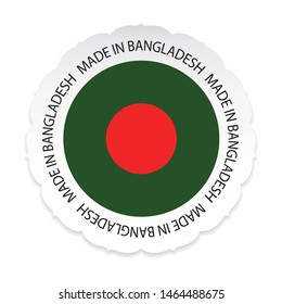 Bangladesh Flag .Bangladesh national official colors, Made in Bangladesh a white background.Vector