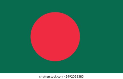 Bangladesh flag. Official flag of Bangladesh red and dark green color for national day independence day celebration, election, poster, banner, card, cover, news, protest vector graphic illustration