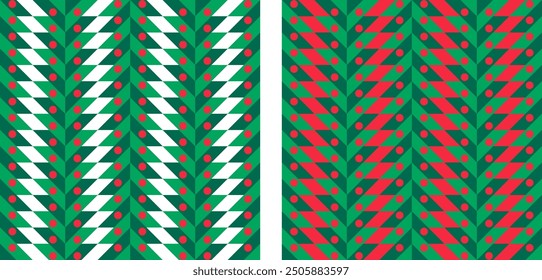 bangladesh flag pattern set. chevron background. vector illustration