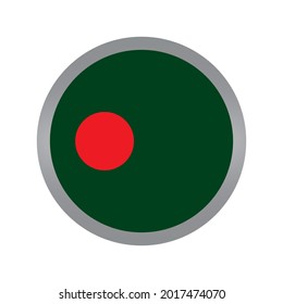 Bangladesh flag round circle vector icon.
