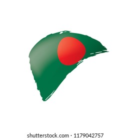 Bangladesh flag, vector illustration on a white background