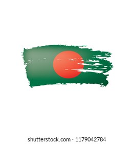 Bangladesh flag, vector illustration on a white background