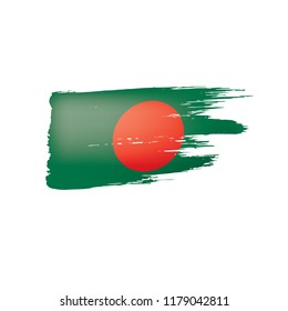 Bangladesh flag, vector illustration on a white background