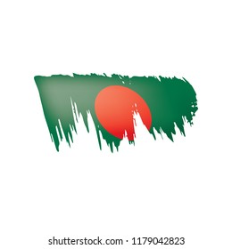 Bangladesh flag, vector illustration on a white background