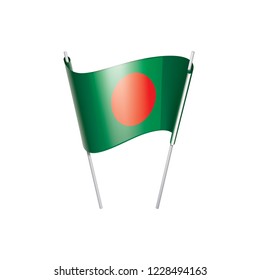 Bangladesh flag, vector illustration on a white background