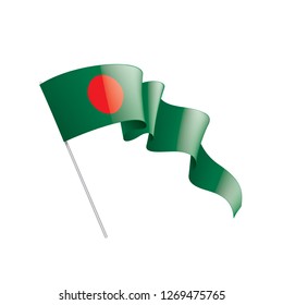 Bangladesh flag, vector illustration on a white background