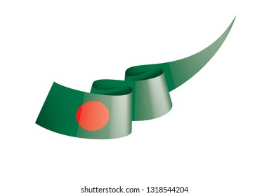 Bangladesh flag, vector illustration on a white background