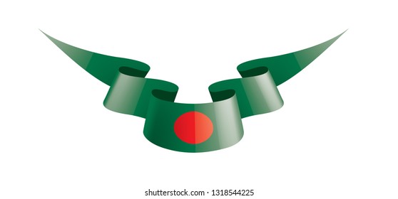 Bangladesh flag, vector illustration on a white background