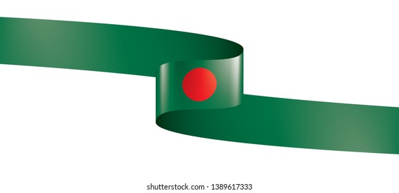 Bangladesh flag, vector illustration on a white background