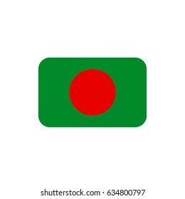 Bangladesh flag vector isolated on white background. 