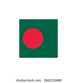 Bangladesh flag vector square icon - illustration. Flag of Bangladesh. Abstract concept, icon, square, button