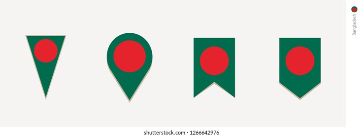 Bangladesh flag in vertical design, vector illustration.