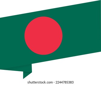 Bangladesh  flag wave  isolated  on png or transparent background,Symbol Bangladesh ,template for banner,card,advertising ,promote,and business matching country poster, vector illustration