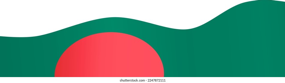 Bangladesh  flag wave  isolated  on png or transparent background,Symbol Bangladesh ,template for banner,card,advertising ,promote,and business matching country poster, vector illustration