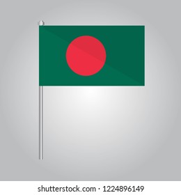 Bangladesh Icon vector illustration,National flag for country of Bangladesh isolated, banner vector illustration. Vector illustration eps10.