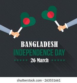 Bangladesh Independence Day 26 March Celebration Card, Background, Badges Vector Template 