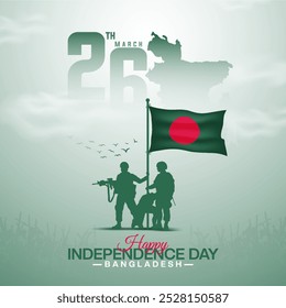 Dia da Independência de Bangladesh Dia da Independência de Bangladesh Anúncios criativos Design para Poster de Mídia Social