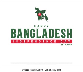 BANGLADESH Independence Day vector design on a white background with map flag, Typographic Design of BANGLADESH National Day, BANGLADESH typography, Map of Bangladesh