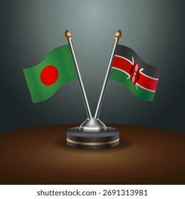 A tabela de Bangladesh e Quênia marca a relação com o fundo do gradiente. Ilustração de vetor