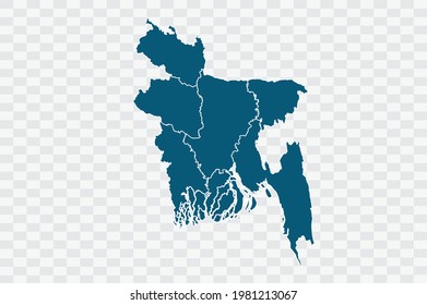Bangladesh map blue Color on Backgound png