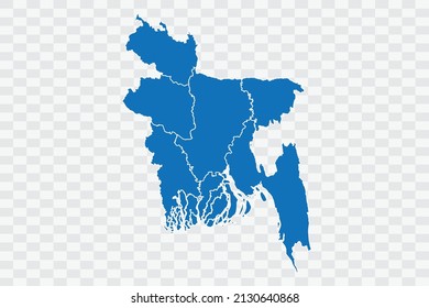 Bangladesh Map blue Color on Backgound png