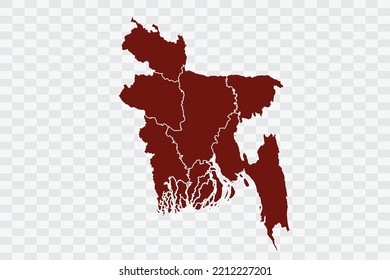 Bangladesh Map burnt brown Color on White Background quality files Color (701205) png