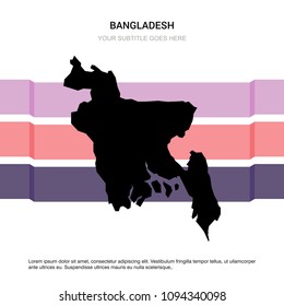 Bangladesh map with creative design vector 