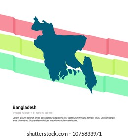 Bangladesh map design with white background vector