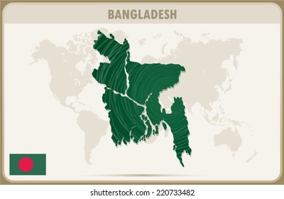 BANGLADESH map graphic design, Vector.