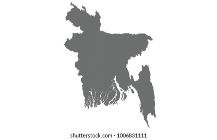 Bangladesh map gray color