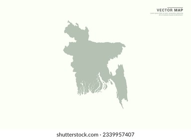 Bangladesh map of green vector modern.