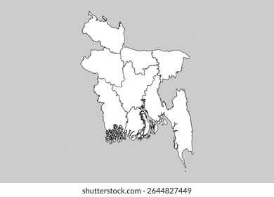 Bangladesh map icon. Bangladesh outline map. Simple icon design. Vector illustration