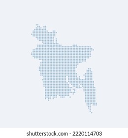 Bangladesh map made from dotted pattern 