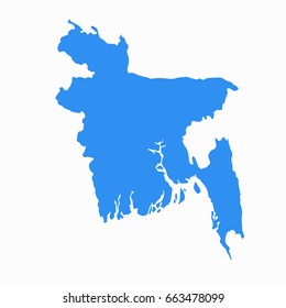 Bangladesh map on white background vector